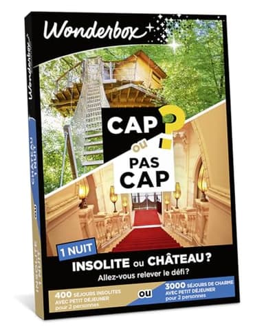 Wonderbox - Cap Ou Pas Cap - Insolite Ou Château ? - 1 Nuit - Coffret Cadeau - Idée Cadeau Séjours