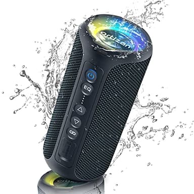 Ortizan Enceinte Bluetooth Puissante 40W avec Assistant Vocal, Haut-parleurs Bluetooth 5.3 Portable Rechargeable 30h d'autonomie, stéréo sans Fil étanche IPX7 avec Basses Profondes/lumière Del/TF/AUX