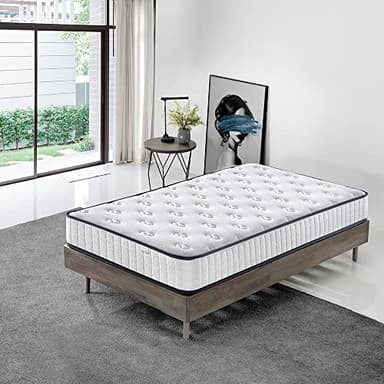 DEWINNER Matelas 90x190 | Mousse 22 cm et Mousse A Mémoire Matelas | Parfait Soutien Haute Resilience Ultra Respirante | Matelas réversible à Deux Faces entièrement utilisables (90_x_190_cm, 22)