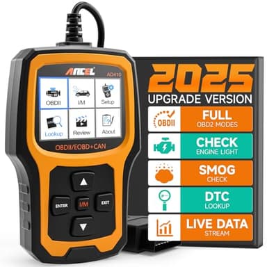 Ancel AD410 OBD2 Scanner Valise Diagnostic Auto Multimarque, Professionnel Diagnostic Voiture Système Moteur OBDII, Lecteur OBD Outils de Diagnostic Français Voiture pour BMW Peugeot VW Les Véhicule