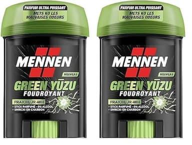 MENNEN Déodorant Stick Green Yuzu 60ml (Lot de 2)