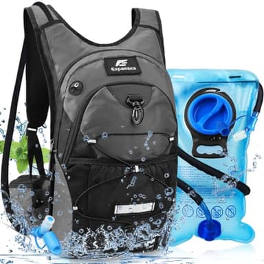 Expansea Sac à Dos d'hydratation avec vessie d'hydratation 3L, Sac à Dos de Cyclisme extérieur imperméable et Respirant de Grande capacité, pour la Course, la randonnée, Le Cyclisme, Le Camping