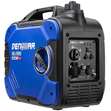 DENQBAR Groupe électrogène Inverter 2000 W Générateur portable insonorisé, DQ-2000 - Pour le camping, l'extérieur, le chantier, les voyages, les camping-cars et les générateurs de secours