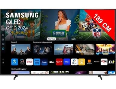 Samsung 75QE1D - TV QLED 75 (189 cm) - 4K UHD 3840x2160 - Quantum HDR - Smart TV - Gaming HUB - 3xHDMI - WiFi