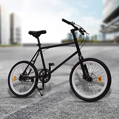 OMGGYER Vélo BMX Freestyle pour enfant 20" en acier au carbone réglable en hauteur à partir de 5 ans Vélo pour garçon fille (A)