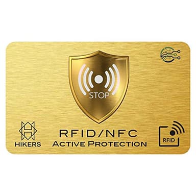 Anti RFID/NFC Protection Carte bancaire sans Contact, Fini Les étuis et Pochettes, Le Portefeuille est entièrement protégé, Carte de crédit, Passeport.