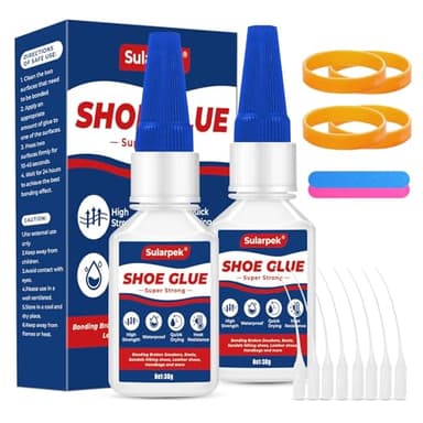 Sularpek 60g Colle Chaussure, Colle Chaussures Semelle Extra Forte, Flexible et Transparente, Professionnelle pour Réparer Toutes Sortes