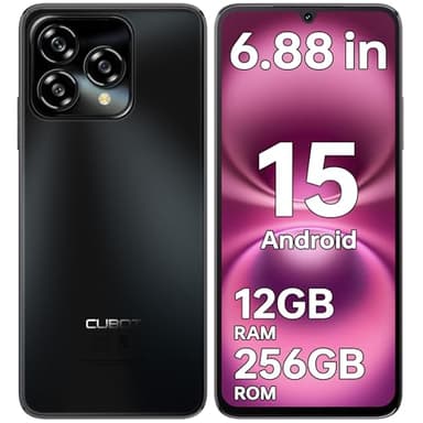 CUBOT A40 Telephone Portable Android 15, Écran 6.88" 120Hz, 12GO+256GO/1TO Smartphone Pas Cher, Caméra 48MP+16MP, Batterie 5100mAh, Téléphone Gaming 4G Dual SIM/NFC/Face ID/OTG/GPS/Deux Haut-parleurs