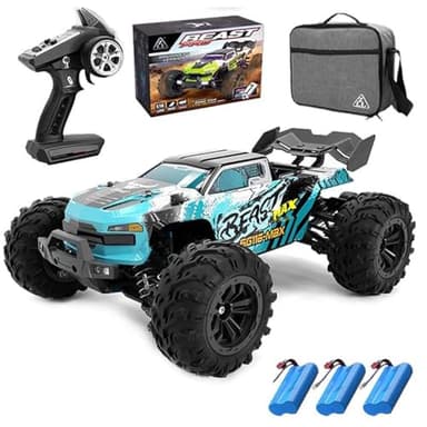 Ledovan Voiture télécommandée sans balais 80 km/h, 1:16 RC haute vitesse pour adultes, 2,4 GHz 4 WD, tout terrain, monsterTruck, SG116 MAX, 3 batteries