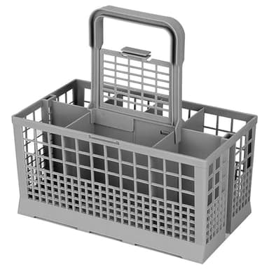 DL SERVICE Panier à Couvert Universel Lave-Vaisselle compatible avec compatible avec différentes Marques (Bosch/Siemens/Rex/Electrolux), Poignée Amovible, en plastique, 24P x 24l x 23,5H cm