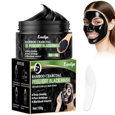 Eveellyn Blackhead Remover Peel Off Masque, 120ml Blackhead Remover Peel Off Masque, Nettoyage en Profondeur pour Points Noirs, la saleté, l'acné, Réduction des Pores pour Hommes et Femmes