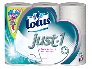 Lotus Just 1 - 6 Rouleaux de Papier Hygiénique - Lot de 4