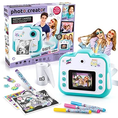 Canal Toys - Appareil Photo Instantané Enfant - Selfie & Caméra Vidéo - 4 Rouleaux de Papier d'Impression pour 250 Photos - Cadeau pour Garçon & Fille - Dès 8 ans - CLK 001