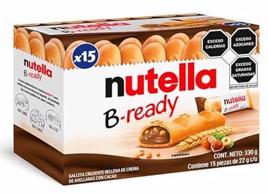 Nutella B-Ready - Barres croustillantes fourrees la boite de 15 pieces - 286,5 g