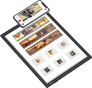 eyesen Scanner de Pellicule Portable Ultra-Mince de Panneau Lumineux LED 12pox 9po| Convertit de Négatifs et Diapositives 35mm en Photos Numériques avec Votre de Smartphone