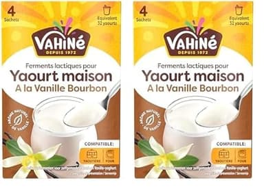 VAHINÉ - Ferments Vanille pour Yaourts 4 x 5 g (Lot de 2)
