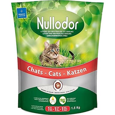 Nullodor Litière Qui Neutralise Les Odeurs Ultra Absorbante 1,5Kg (Lot de 3