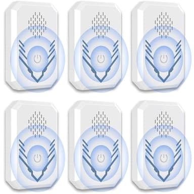 Repulsif Ultrason Souris et Rats 6 Pièces, Anti Souris Rats,Anti Moustique, Sûr et Économe en Énergie, Repulsif Ultrason pour Rat,Souris, Cafards,Moustiques, Nuisibles