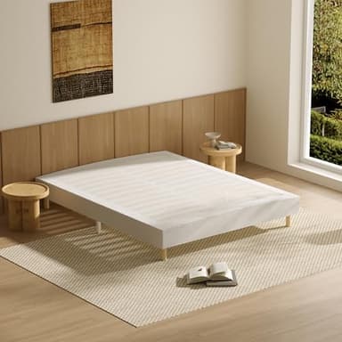 DEWINNER Sommier 160x200 | Sommier Tapissier | 2x14 Lattes avec 9 Pieds | Hauteur du Cadre de Lit 29 cm | Lit 160x200 avec Sommier | Lit Double pour Chambre, Maison