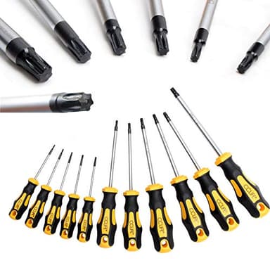 CCLIFE Tournevis Torx T6-T40 kit de précision, 11 Pièces sans Trou Central