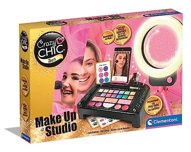 Clementoni - Make-up Studio - Coffret Complet - Atelier de Maquillage Trendy - Créativité - Explorez Les Tendances