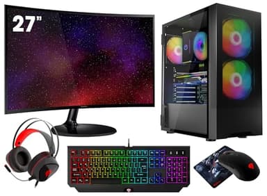 VIST PC Gaming Ryzen 7 5700G - RAM 32Go - RX VEGA8 - SSD 1To M.2 - WiFi - LCD 27 - Windows 11 Pro