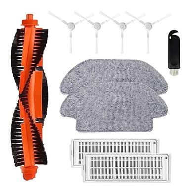 10 pièces Accessoires pour Aspirateurs Robots, Brosses de Nettoyage à Poussière Aspirateur, Kit D'accessoires de Rechange pour Robot Nettoyeur Compatible avec Xiaomi Robot (10 pièces)