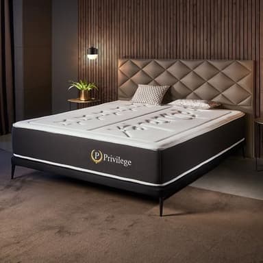NATURALEX - Matelas Privilege 180x200 - Épais 30 cm - Mousse Haute Résilience + Mémoire de Forme Premium - Blue Latex - Soutien Ferme en 7 Zones - Réversible - Respirant - Fabriqué en Europe