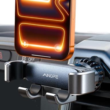 Support Téléphone Voiture [Bras Télescopique] [Clip de Qualité Militaire] Accroche Telephone Voiture pour Grille D'aération Compatible Avec Samsung Galaxy 25 24 23 Ultra, iPhone 16 Pro Max, Smartphone