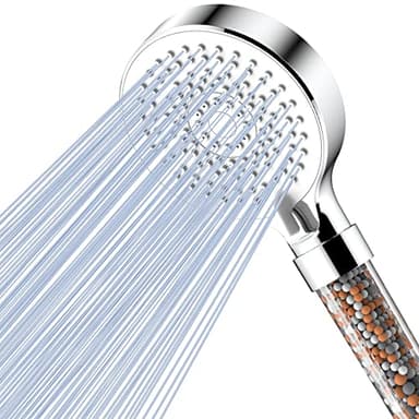 Magichome Pommeau de douche avec Filtre Economie Deau, Pommeau Douche Anti Calcaire Haute Pression, Douchette Douche Salle de Bain à Effet Pluie avec 5 Types de Jets