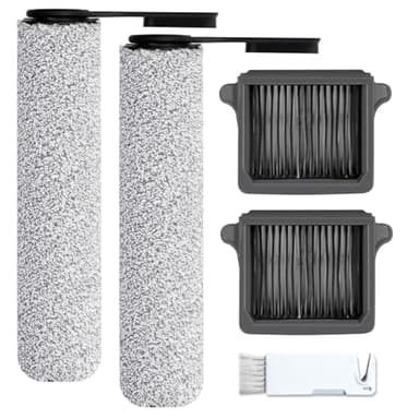 Ytaland Accessoires de rechange pour aspirateur eau et poussière Tineco Floor One S7 Pro 2 rouleaux de brosse + 2 filtres
