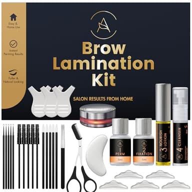 Brow Lift Kit Sourcil, Brow Lamination Kit Durée de 6-8 semaines, 15 Applications, DIY Sourcils, avec Instructions, Sûr et Efficace - ABK1
