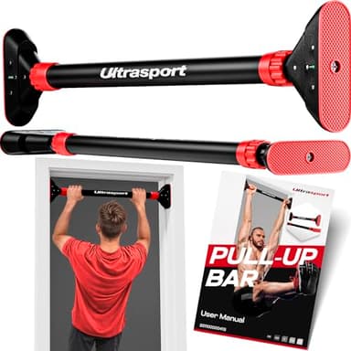 Ultrasport Barre de traction pour cadre de porte à suspendre sans perçage jusqu'à 200 kg – Barre de traction de porte, barre de traction pour tractions, barres de traction