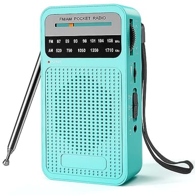 Tendak Radio Portable, FM/AM(MW) Transistor Radio, Radio a Pile de Poche avec Excellente Réception, Excellente Qualité Sonore, Mini Radio Portable (AA)