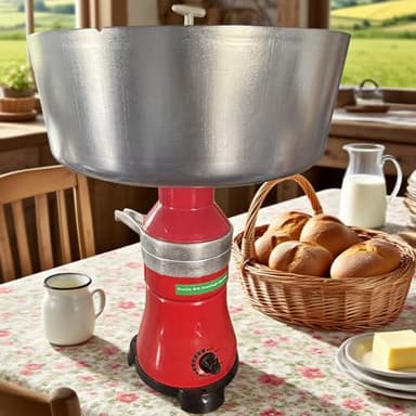 vnmudzeo Centrifugeuse pour Fromagerie, Capacité 12 L - Rendement 80 L/H, pour Transformer Le Lait Entier Cru en Lait éCréMé