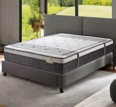 Matelas 160x200 27 cm Épaisseur Mousse à Mémoire de Forme PREMIUM - 7 Zones de Confort - Matelas 160 x 200 cm Fermé Hauteur 27 cm Densité 30KG/m3 Durable - 2 Personnes – Respirable Hipoallergénique