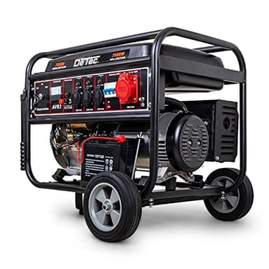 DeTec. groupe électrogène à essence 7 kW 400V + 230V | triphasé Générateur électrique 18 CV Moteur | portable Generateur de courant avec batterie et démarrage électrique