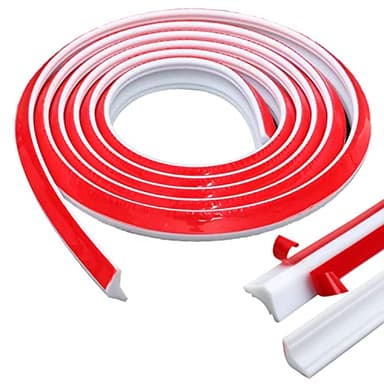 Adhésif Bandes de Calfeutrage pour Moulure Plafond 10M, 12 x 9mm Moulage Flexible en Triangles Auto, pour Bords de Murs, Plafond (Blanc) (Blanc)