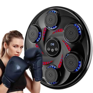 Machine de boxe musicale avec gants de boxe, Smart Bluetooth Trainer pour la maison et la salle de sport, dispositif mural musical interactif