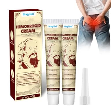 2pc Hemorroaides Cream, Crème anale pour pommade, Creme hemorroide, Gel Pour Hémorroïdes, Rapide et Efficace Hémorroïdaire Soulagement Des Symptômes, pour Apaiser les Hémorroïdes interne et externe