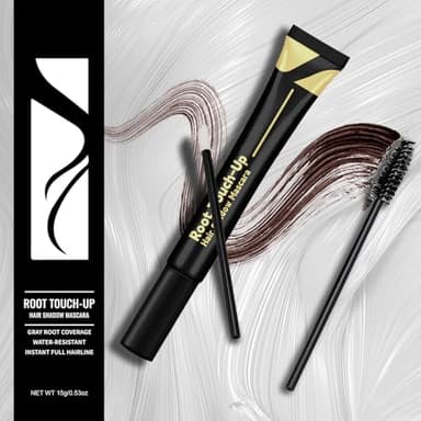 HAIOLORPRO Retouche Racines Cheveux Marron Fonce, Mascara Cheveux Blanc Gris, Stick Couvre-Racines Résistant à l'Eau pour Femmes Correcteur de Cuir Chevelu, Remplisseur de Barbe pour Hommes