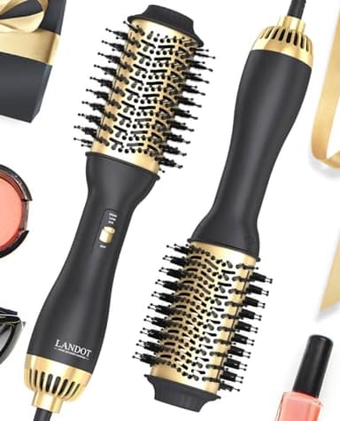 Brosse Soufflante Salon One-Step Sèche-Cheveux Volumisant: Brosse Cheveux Brushing Professionnel - Chauffante Brosse Coiffante 3 en 1 pour Sécher Lisser Volume