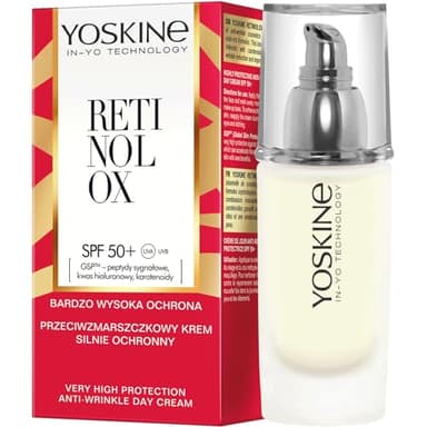 Yoskine Retinolox Crème de jour anti-rides SPF 50+ Protection solaire très efficace pour une peau éclatante