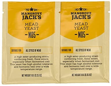 2x levure d'hydromel - 10g / 25L - Mangrove Jack's - levure d'hydromel sèche - | Hydromel | Levure de vin | Vin blanc de levure et vin rouge