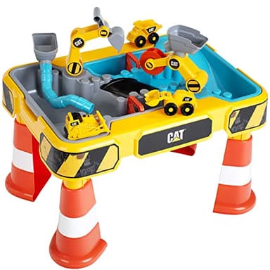 Table de Jeu à Sable et à Eau Cat avec Véhicules de Chantier