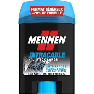 Mennen - INTRAÇABLE Deodorant Homme 72H - Stick Large - Sans Alcool - Sans Parfum - 50ml