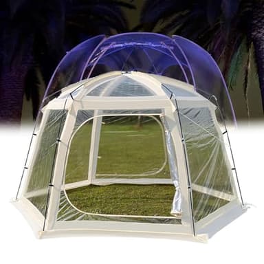 5-7 Personnes Igloo Dome Jardin Patio Auvent Tente à Bulles Transparente Extérieure Maison à Bulles Tente de Camp pour Camping Fête Coupe-Vent et imperméable Facile à Transporter