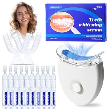 10 Pièce Gel blanchiment dentaire,Comprend deux plateaux,Blanchiment Dentaire kit,Soins des dents,Kit Blanchiment Maison pour un sourire plus blanc à la maison,Facile Utiliser