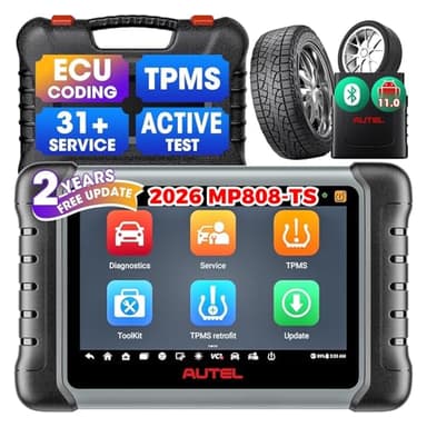 Autel MaxiPRO MP808S-TS Valise Diagnostic Auto, 2 Ans Mises à Jour (€700) Outil Programmation TPMS Ver de MP808BT Pro MP900BT MK900BT MK808S, Codages ECU comme MP900BT MP900TS MS906 Pro, FCA AutoAuth
