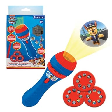 Lexibook, La Pat' Patrouille, Projecteur d'histoires, Lampe Torche et projecteur avec 3 disques, 24 Images, créez Vos Propres Histoires, LTC050PA
